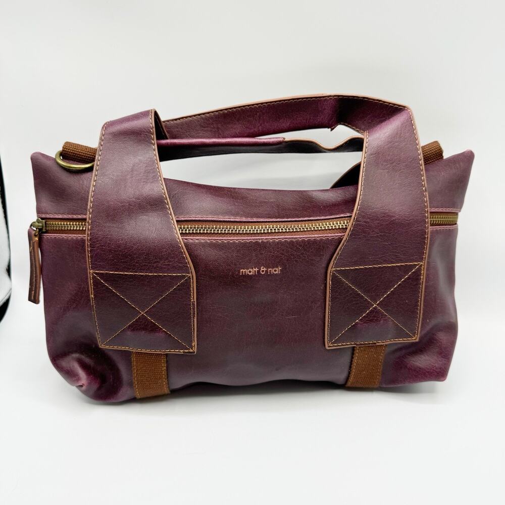 Matt Nat Burgundy Vegan Leather Hand Bag